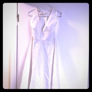 JCREW white 100% cotton halter beach dress